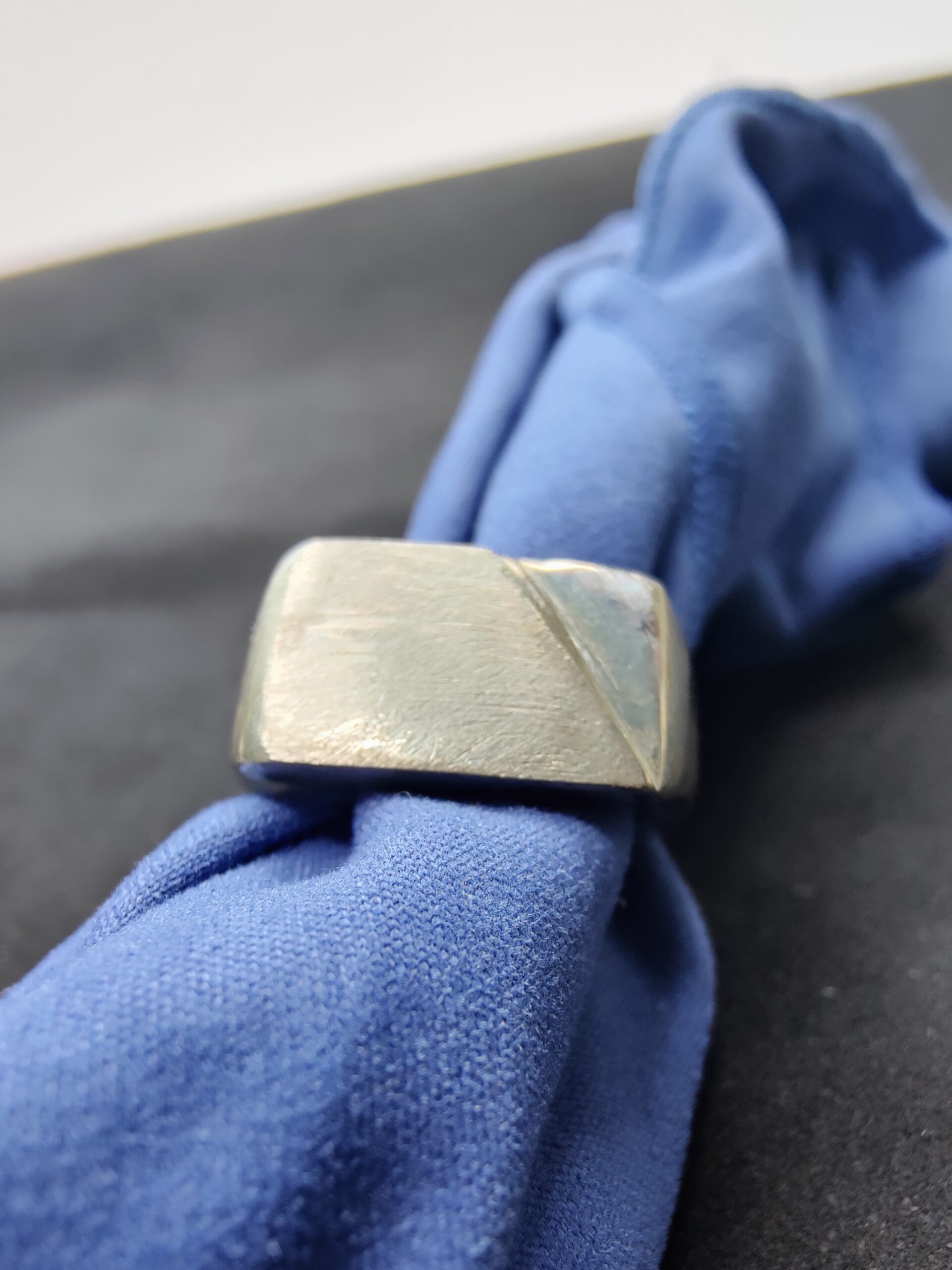 Signetring, massiv sølv