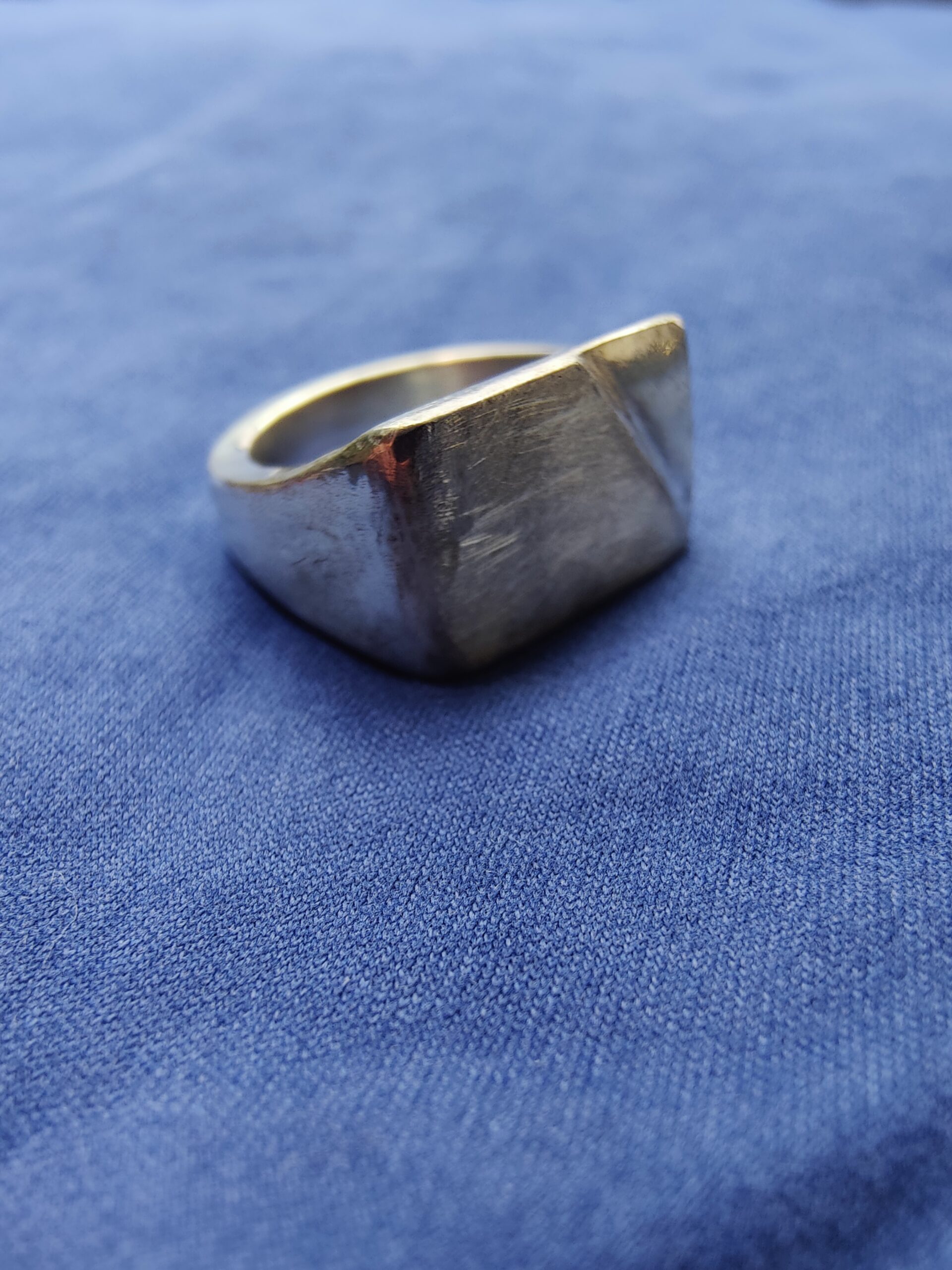 Signetring, massiv sølv