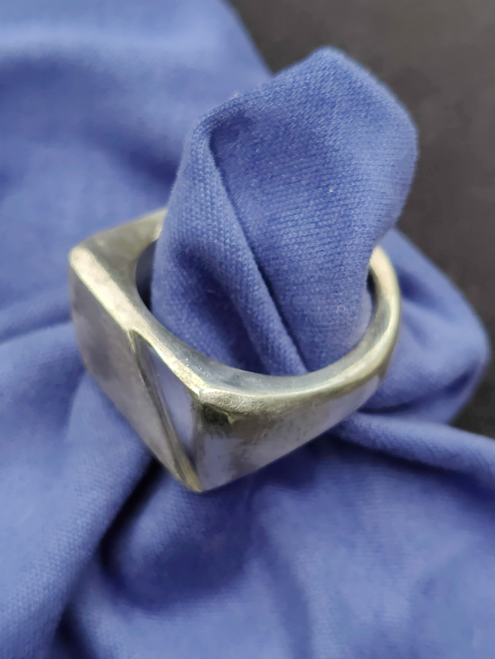 Signetring, massiv sølv